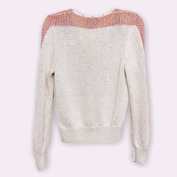 Nannell Vintage Embroidered Flowers Rhinestone Knit Sweater Womens Size Small - Picture 2 of 10